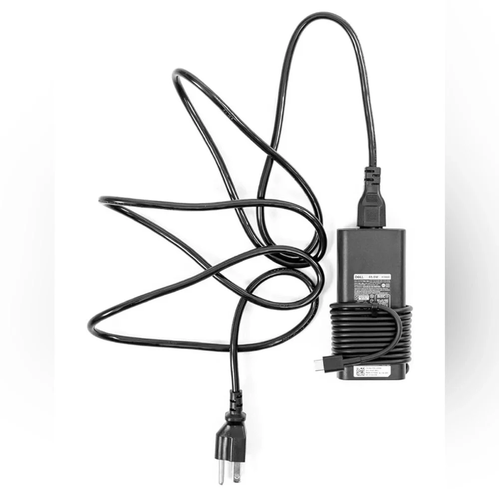 Dell 65W USB-C Laptop Charger for XPS and Latitude 5000 - Power Cord Included